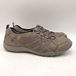 Skechers Breathe Easy Days End Sneaker Women's 9 Taupe Slip On Low Shoes 23857